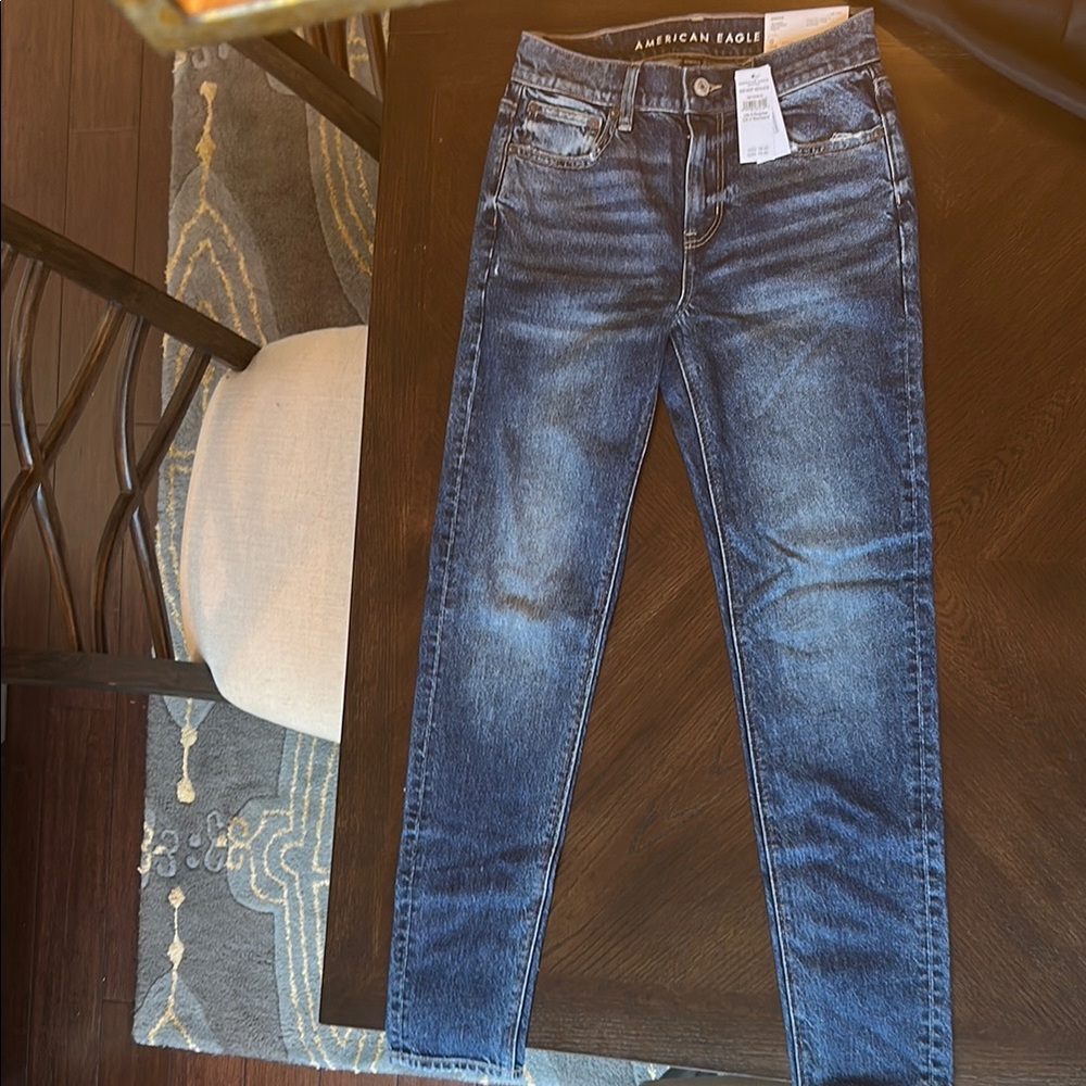 American Eagle Outfitters Women's Dark Blue Skinny Jeans